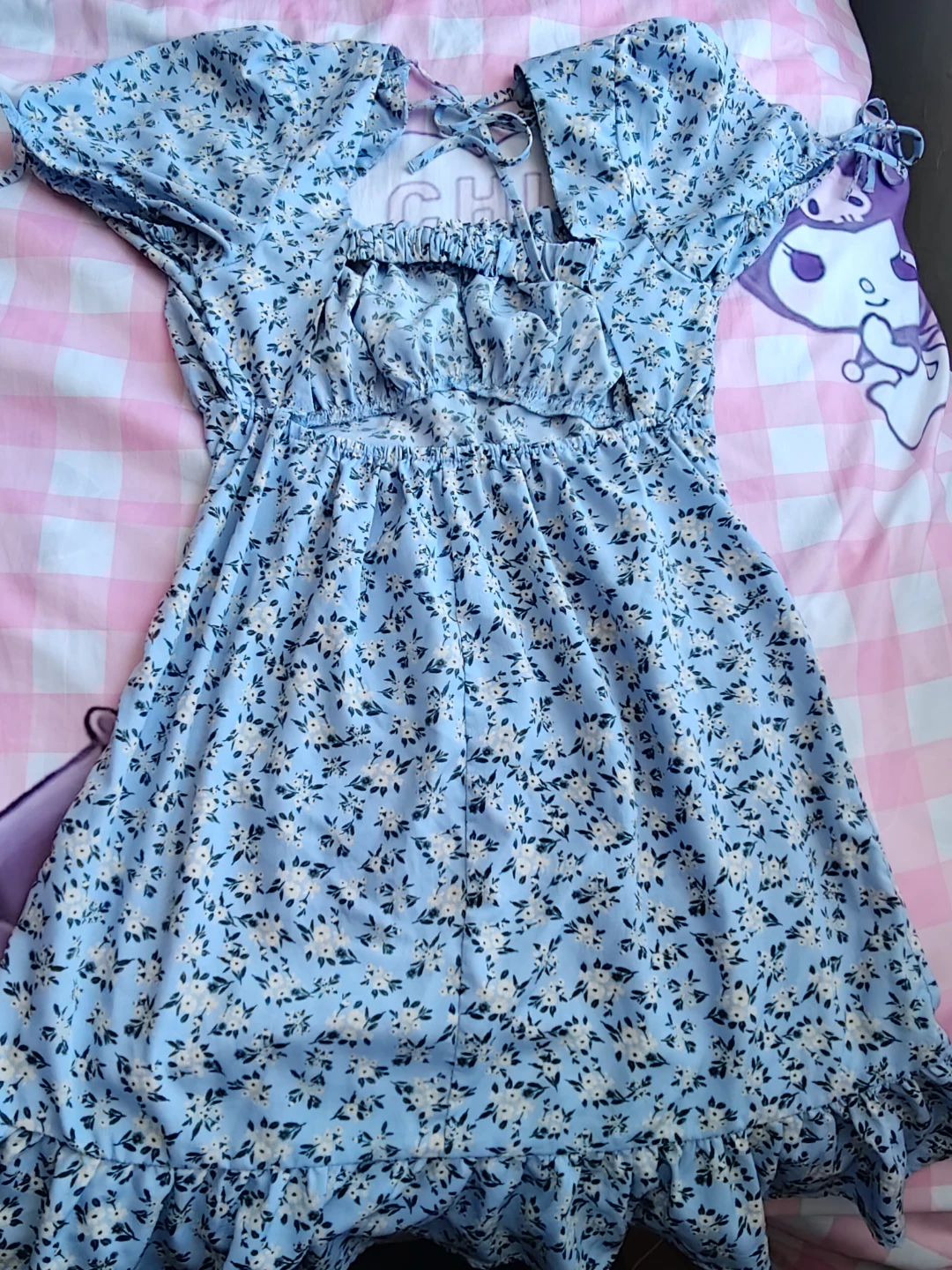 Light Blue Floral Mini Dress - photo 2