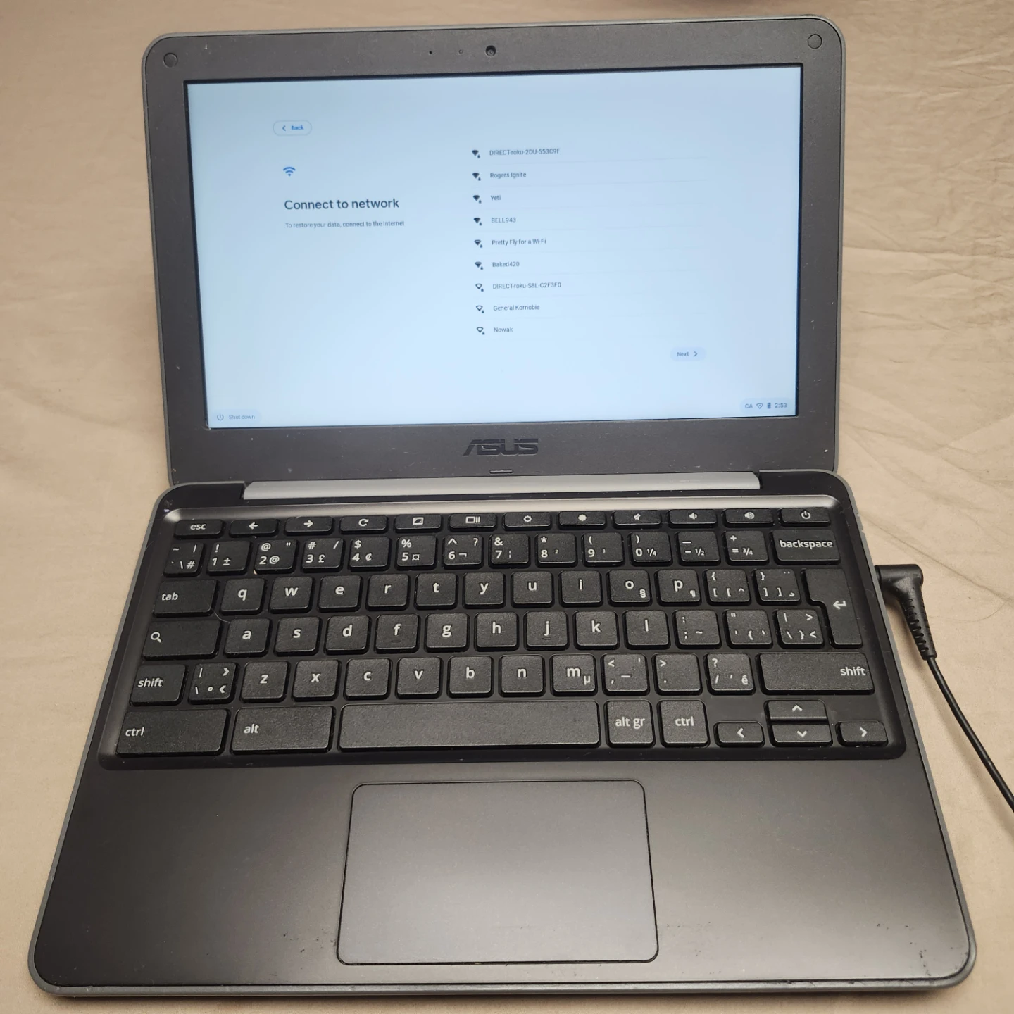 ASUS Chromebook with Zelda Decal