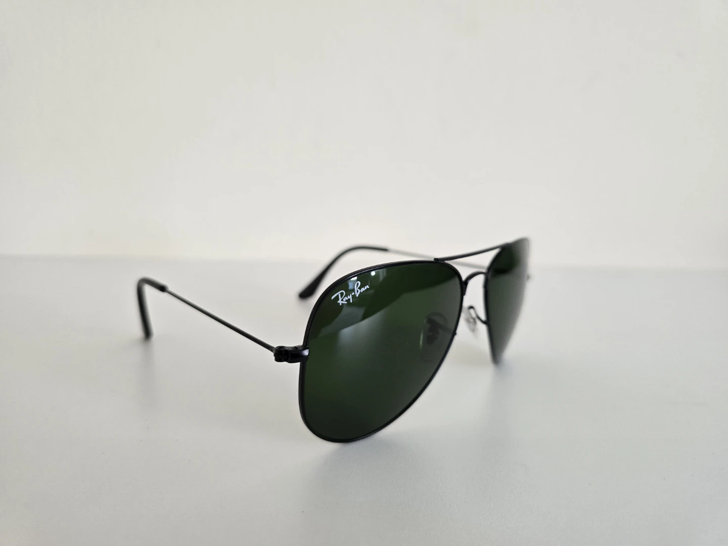 Ray-Ban Aviator Sunglasses Black Green Lens - photo 2