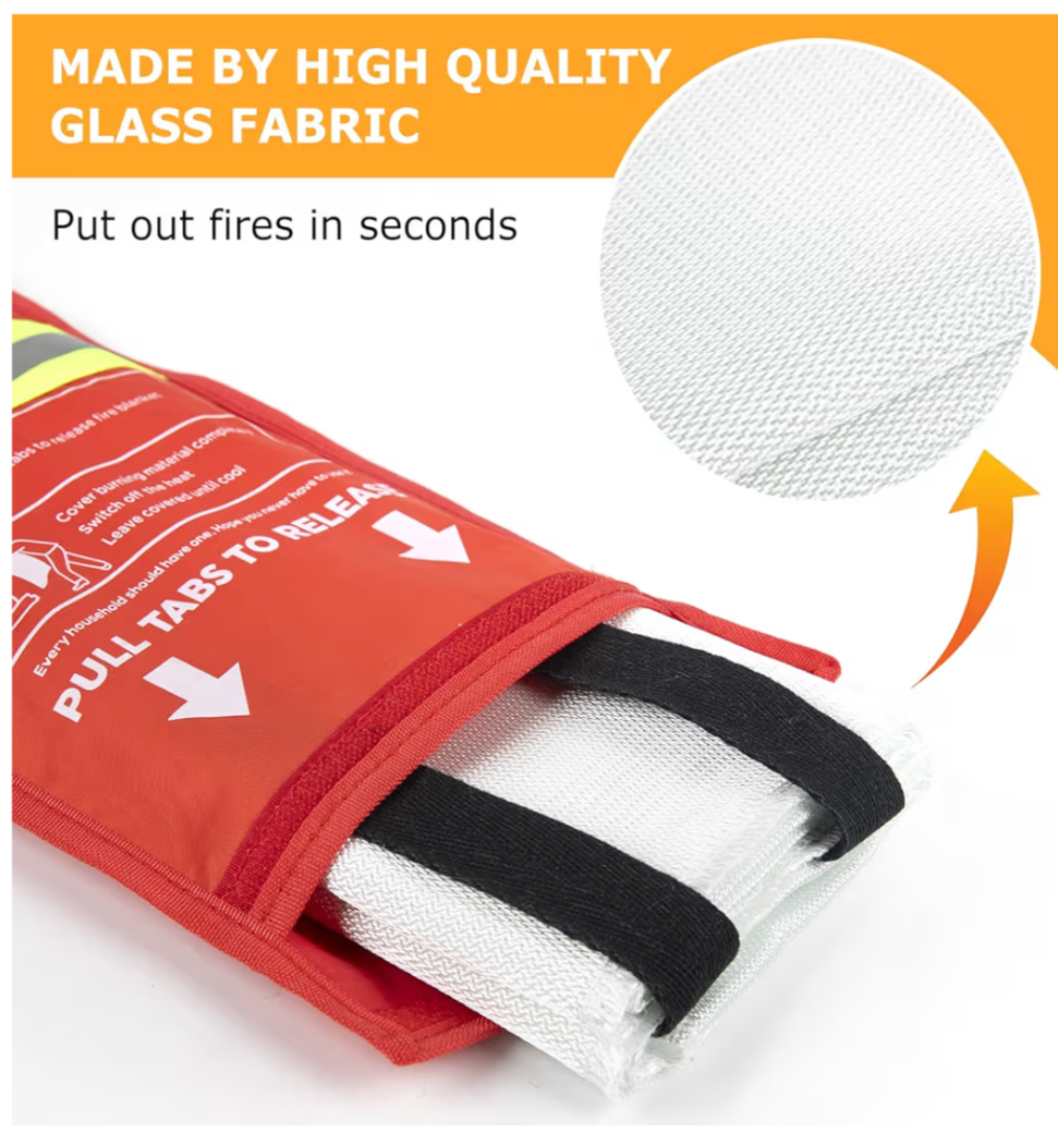 Emergency Fire Blanket, Fiberglass Fireproof Blanket - photo 4