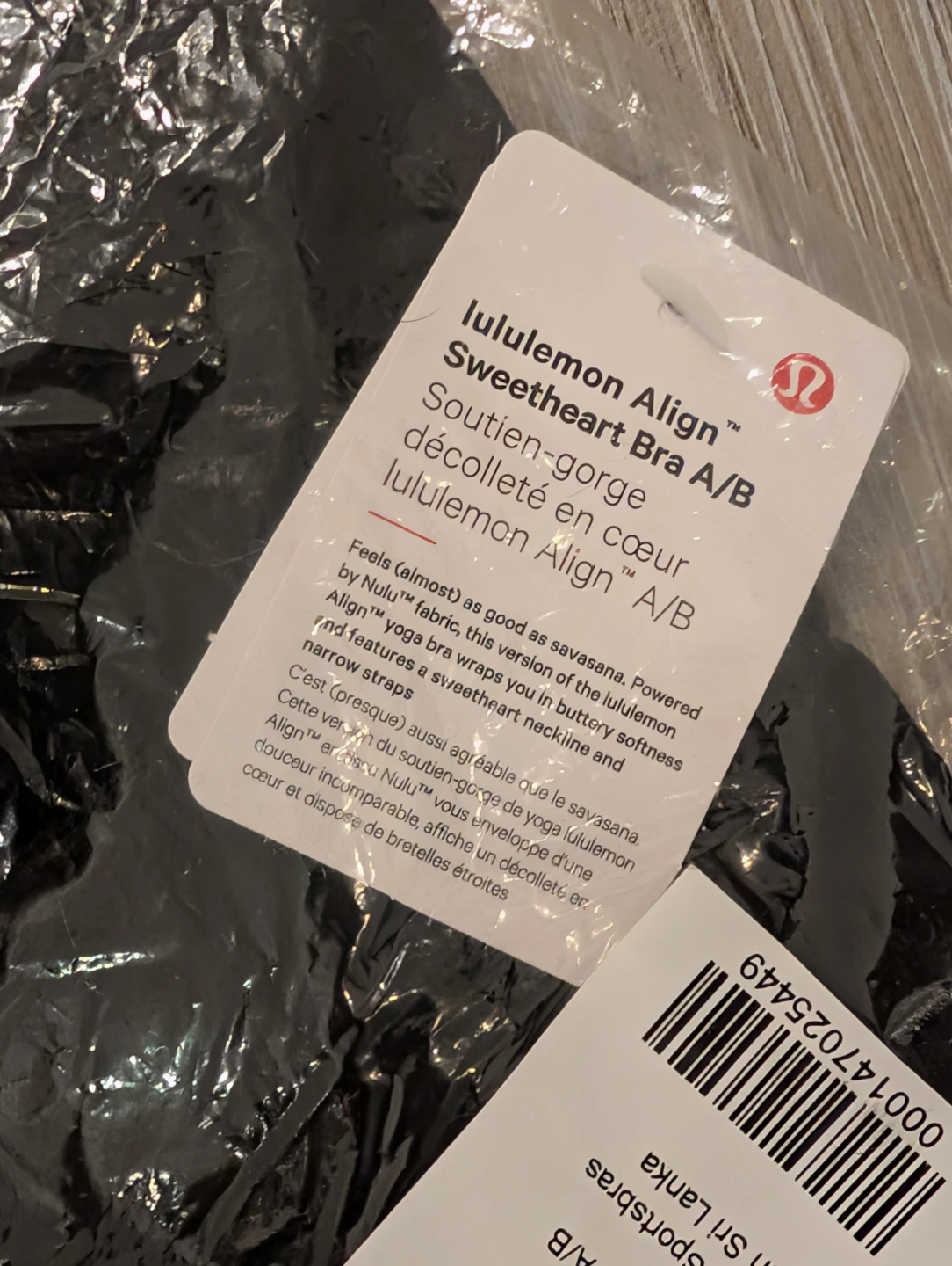 BNWT🏷️Lululemon Align Sweetheart Bra Black - photo 4