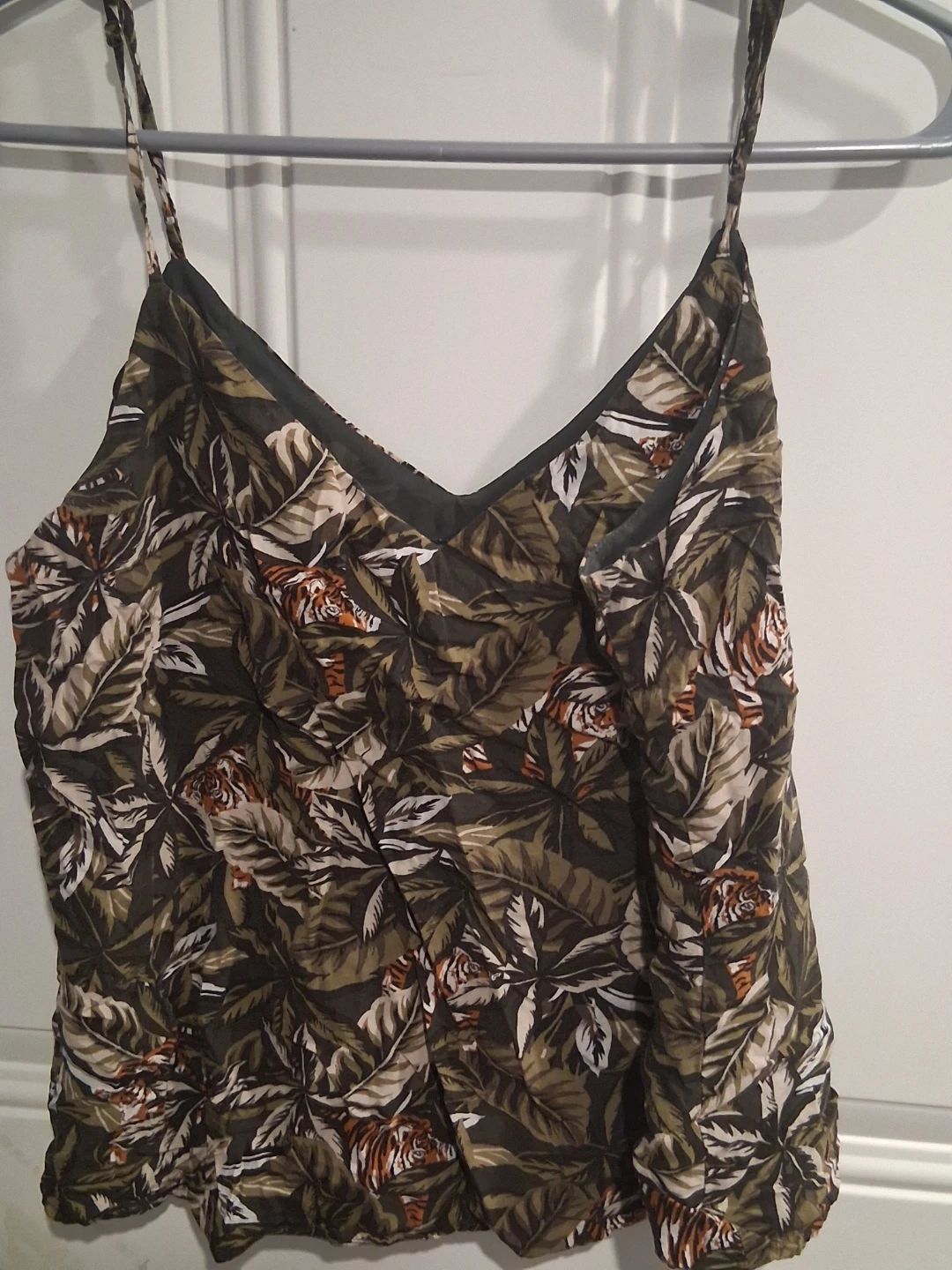 Camisole Tank Top - Tropical Tiger Leaf Print