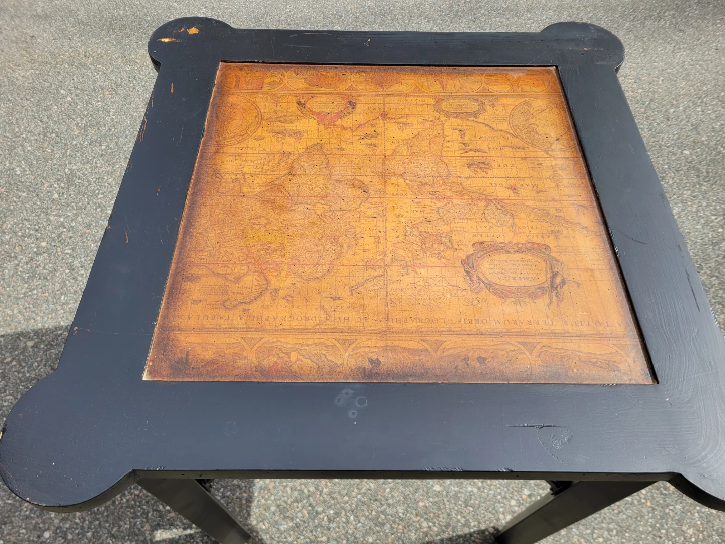 Unique Vintage World Map Table. BC Local Map Shelf - photo 3