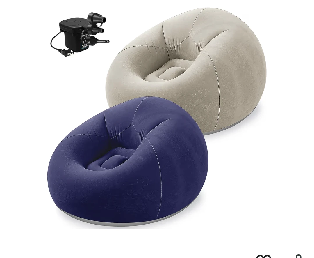 Intex Inflatable Beanless Bean Bag Chairs (Set of 2)
