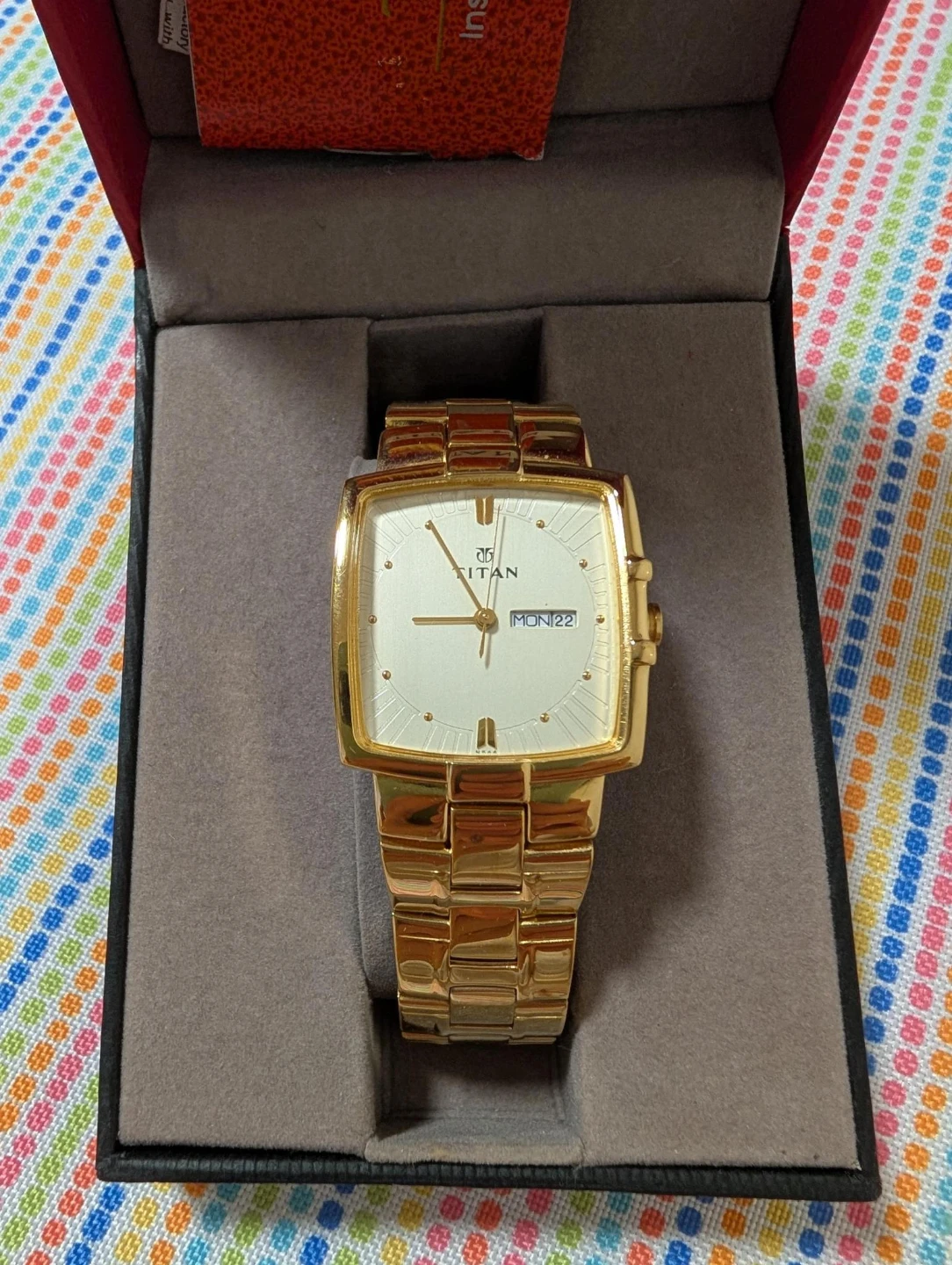 New Titan Gold Tone Men's Watch