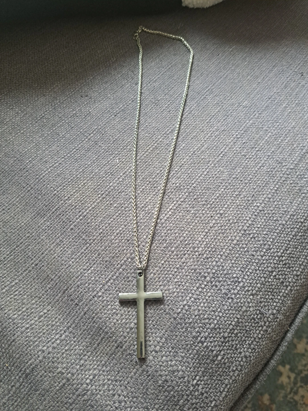 Silver Tone Cross Pendant Necklace - photo 2