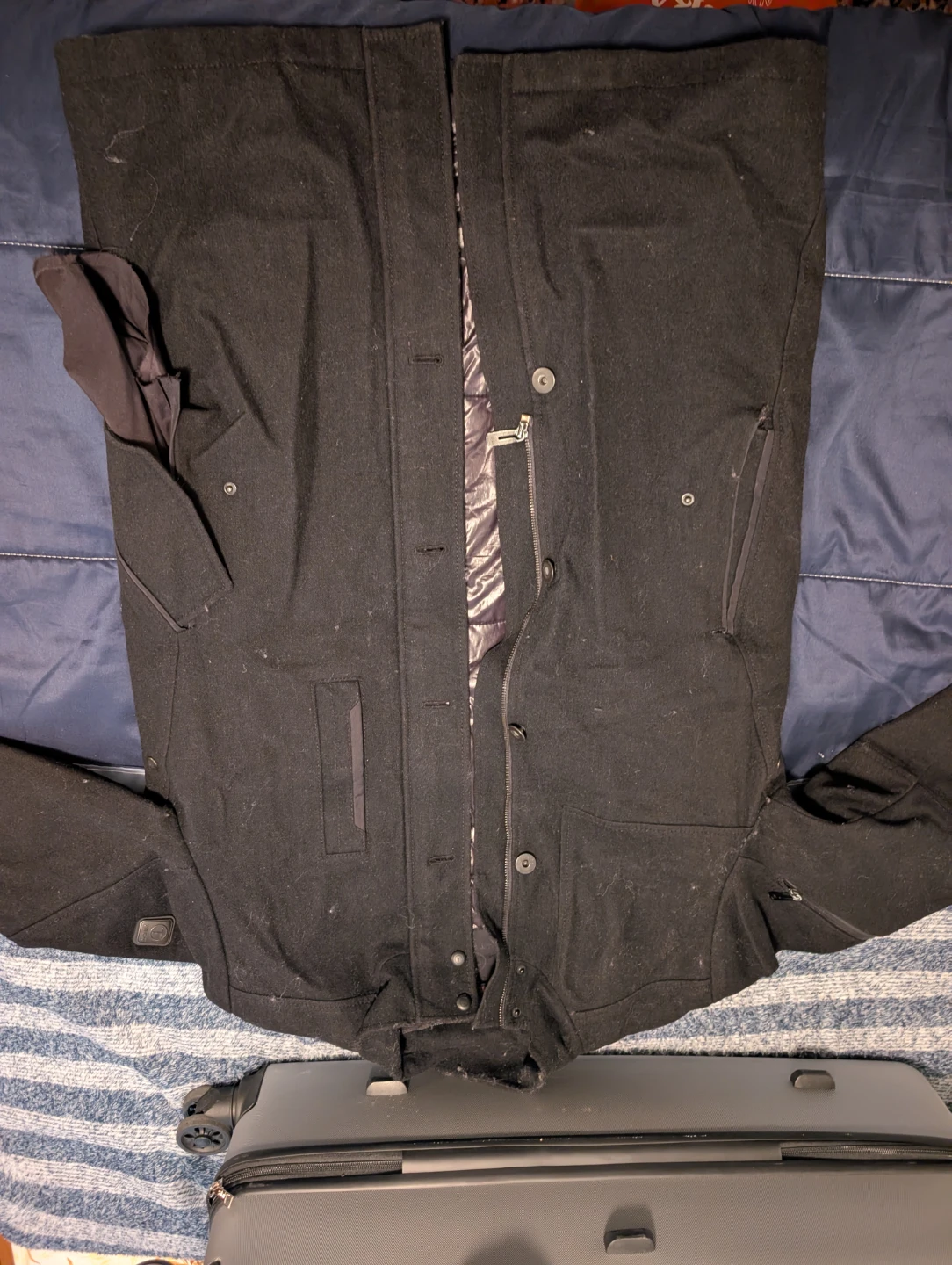 Tumi Black Wool Blend Winter Jacket - photo 3