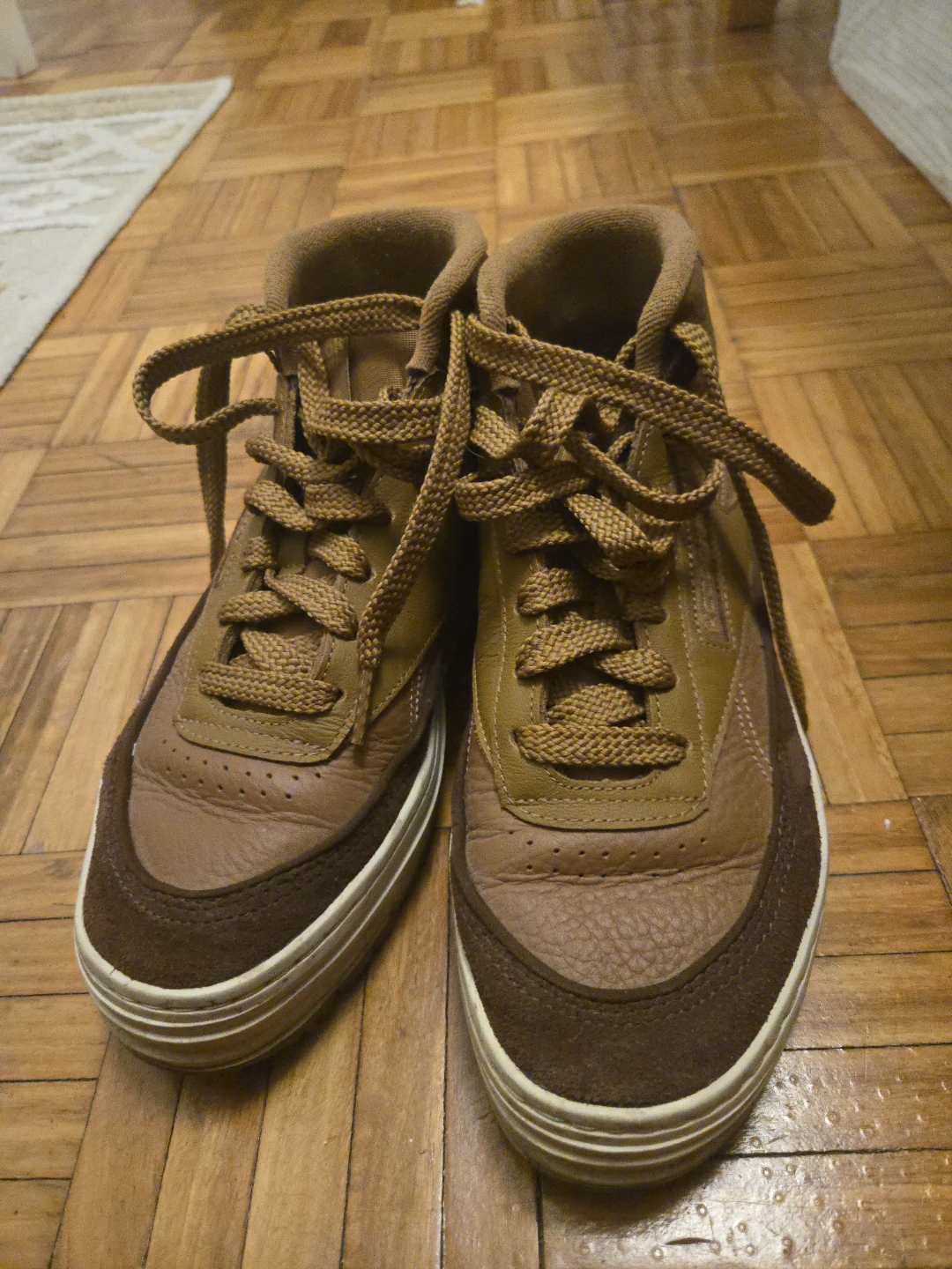 Reebok Mid-Top Sneakers - Brown Leather & Suede