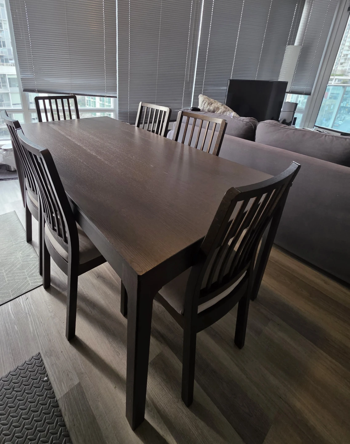 IKEA Extendable Long Dining Table and 6 Chairs