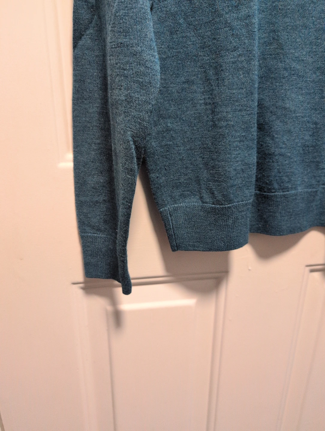 Britches Men's V-Neck Sweater M/L Teal Merino Wool Blend - photo 2