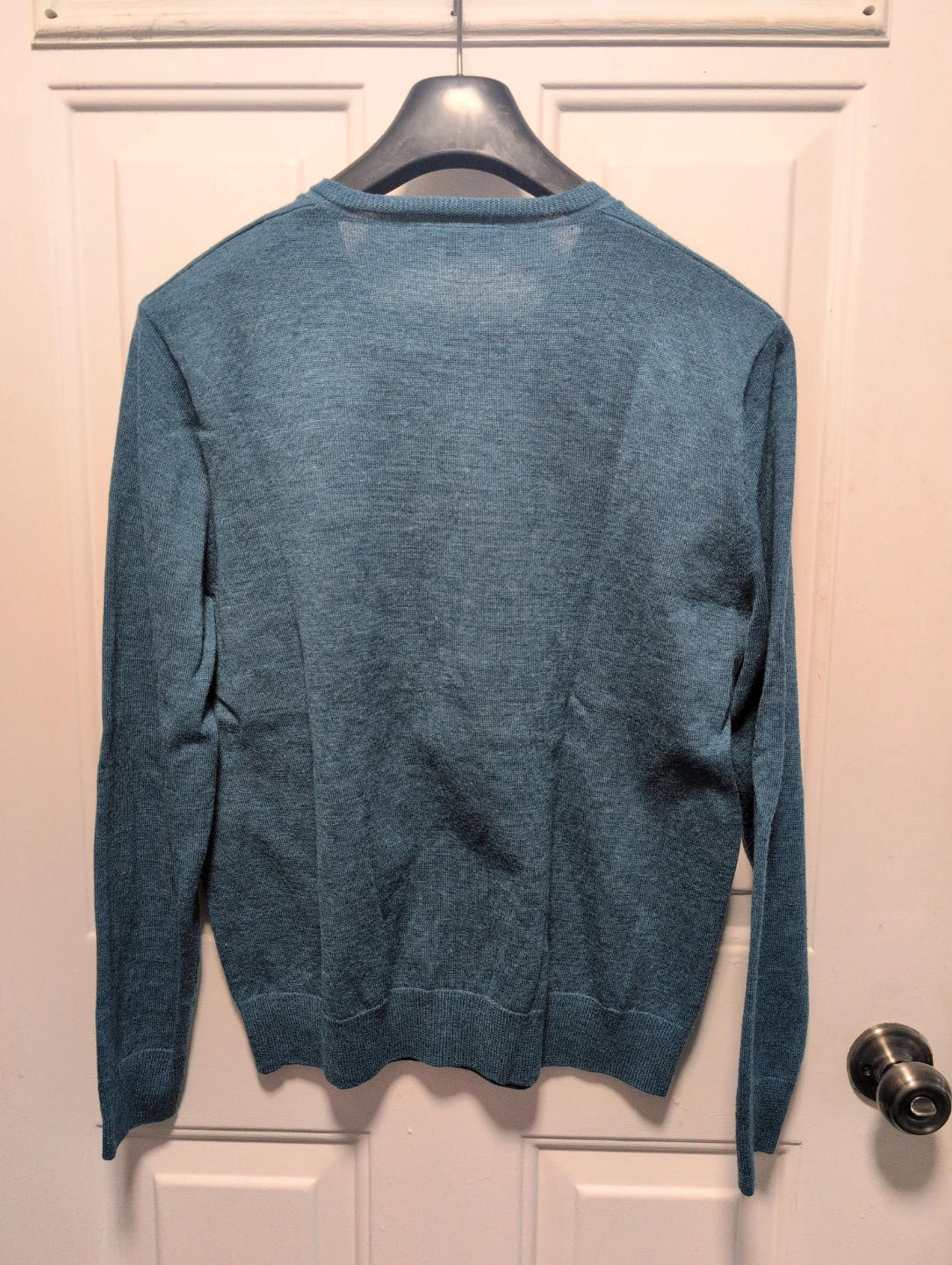 Britches Men's V-Neck Sweater M/L Teal Merino Wool Blend - photo 3
