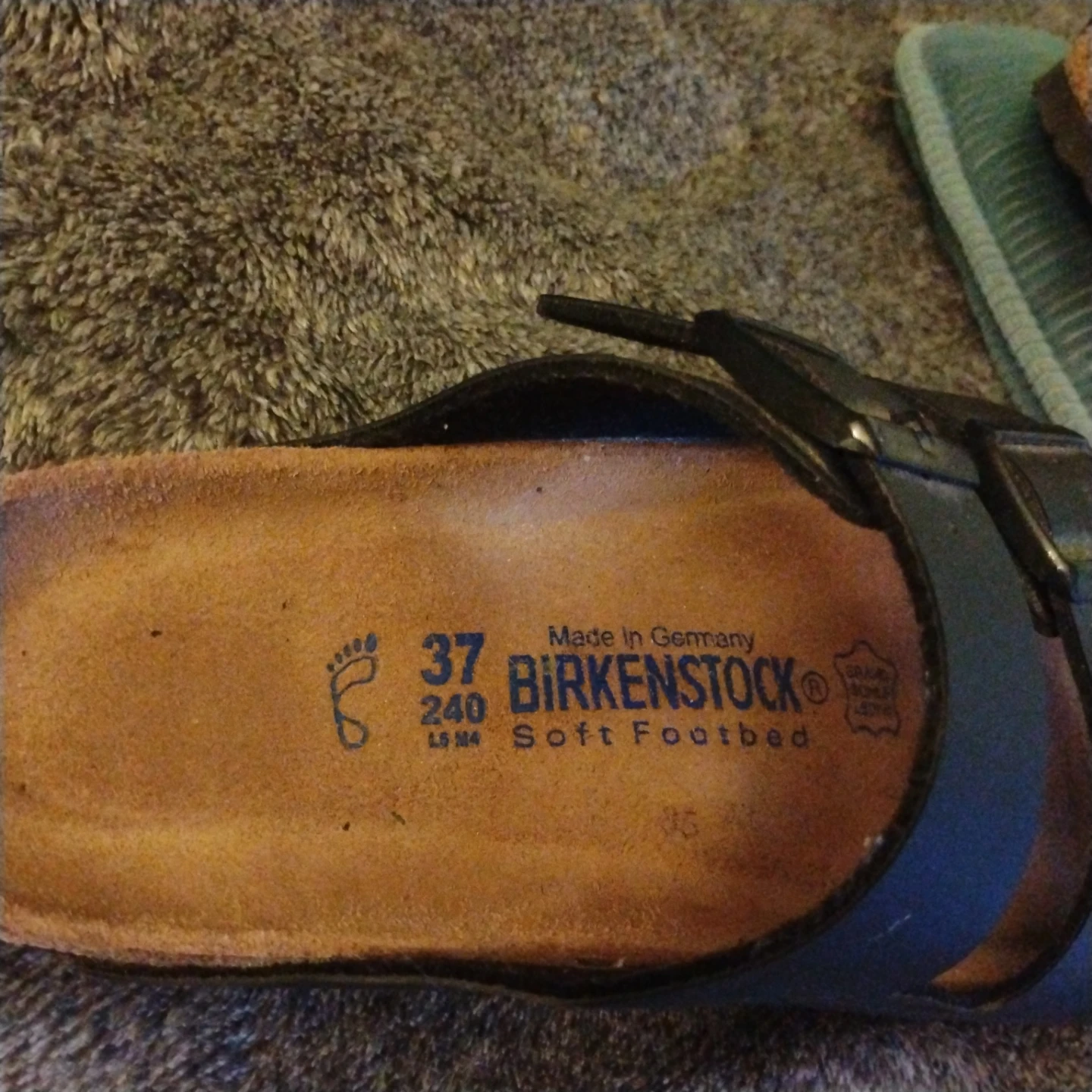 Birkenstock Arizona Sandals Size 37 Black Soft Footbed - photo 2