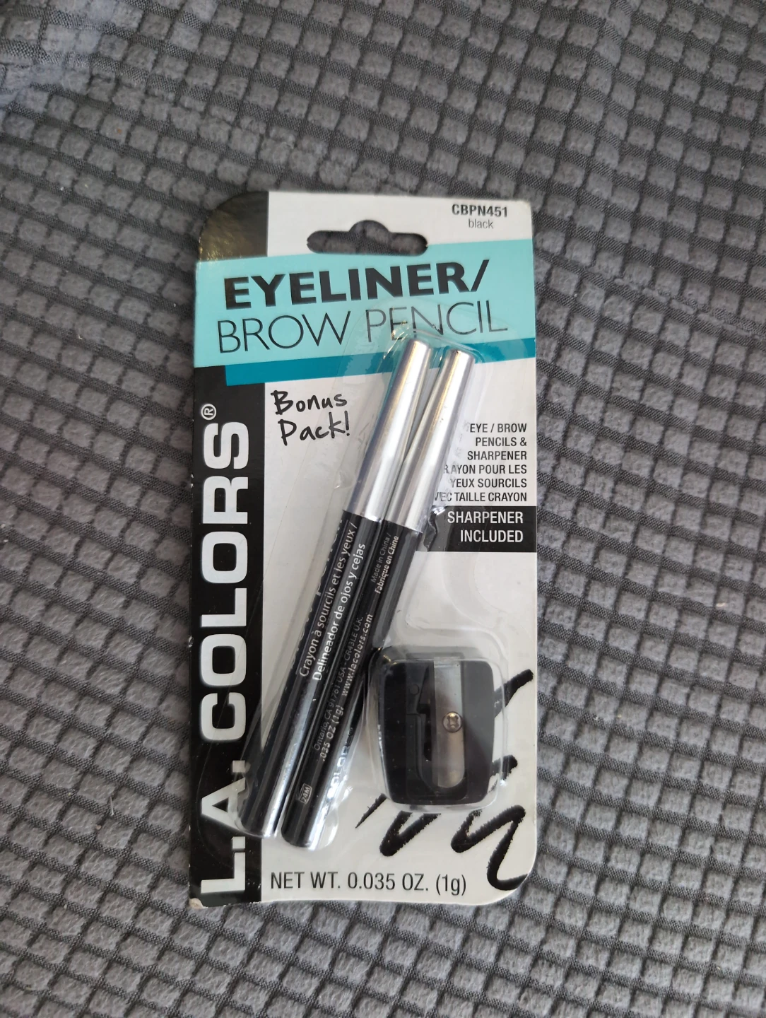 🥕 L.A. Colors Eyeliner/Brow Pencil Black (2-Pack) with Sharpener