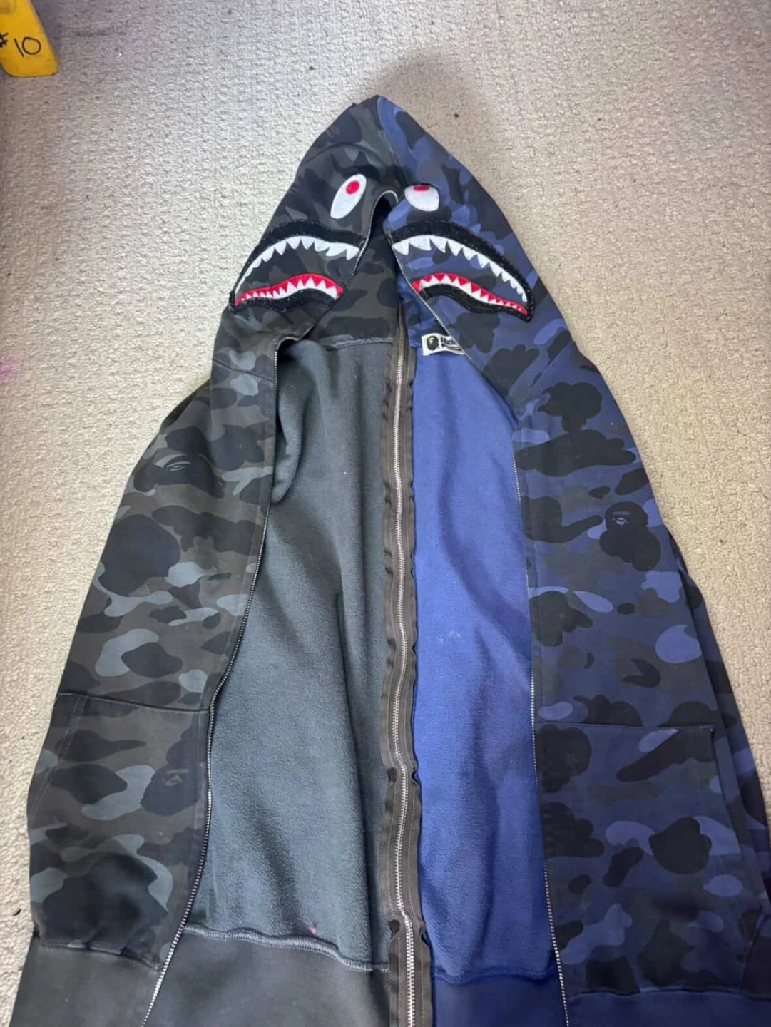 BAPE Full Zip Hoodie Camo Shark - photo 3