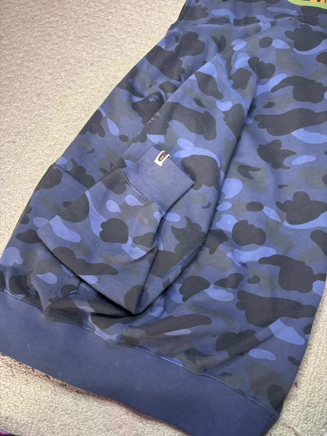 BAPE Full Zip Hoodie Camo Shark - photo 5
