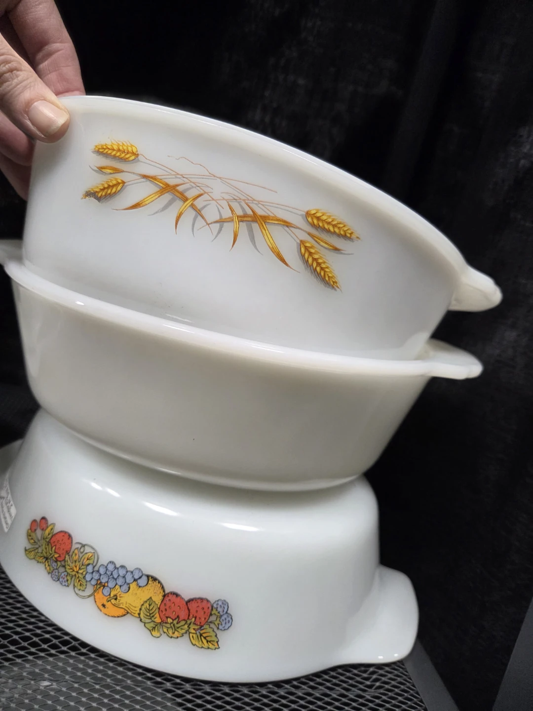 Fire-King Milk Glass Casserole Dishes (Set of 3)