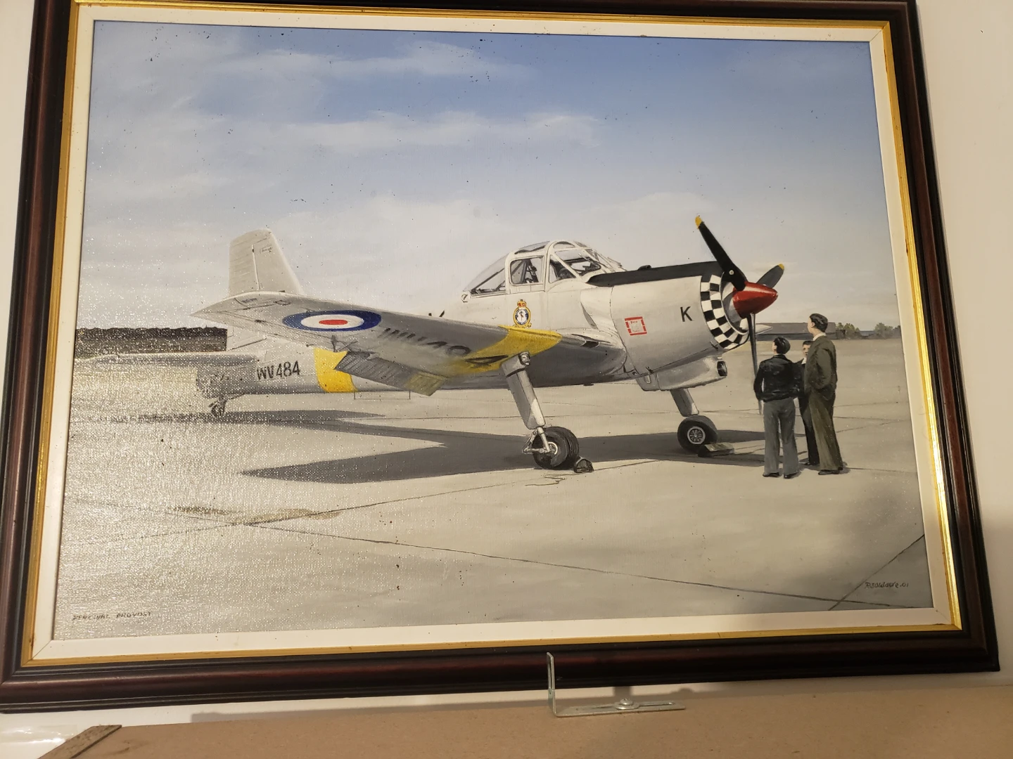 Framed Painting of a Vintage Aircraft