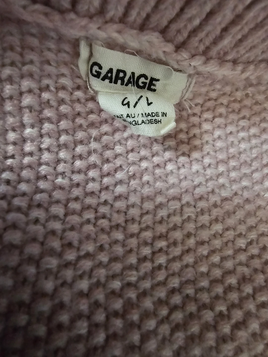 GARAGE Light Pink Knit Sweater Size S - photo 2