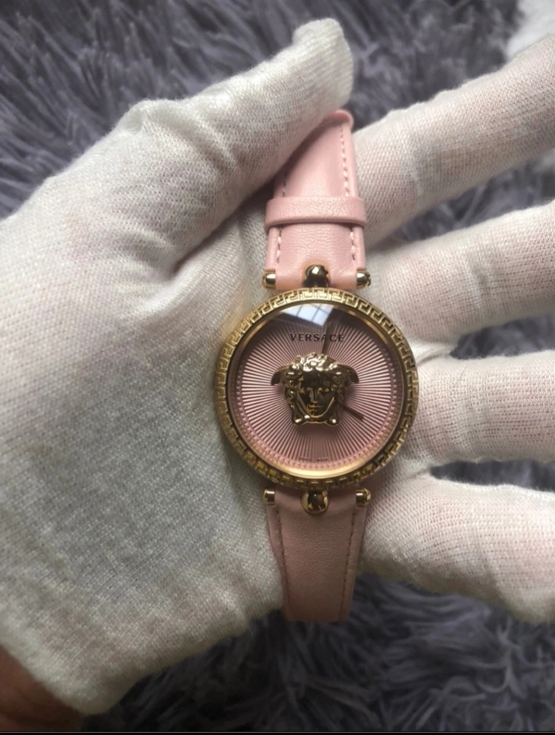Versace Women's Palazzo Watch - Pink genuine leather straps - photo 2