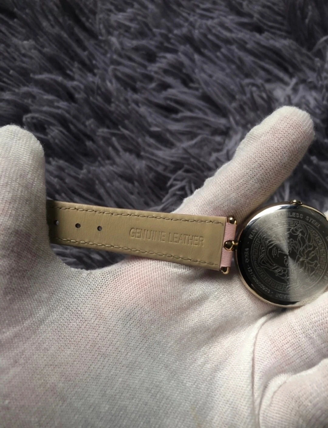 Versace Women's Palazzo Watch - Pink genuine leather straps - photo 5
