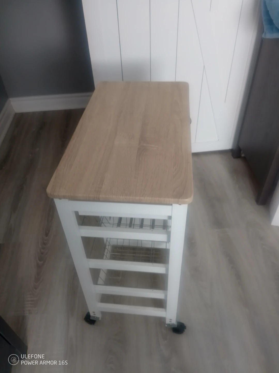 Kitchen Cart with 2 Drawers and Shelves