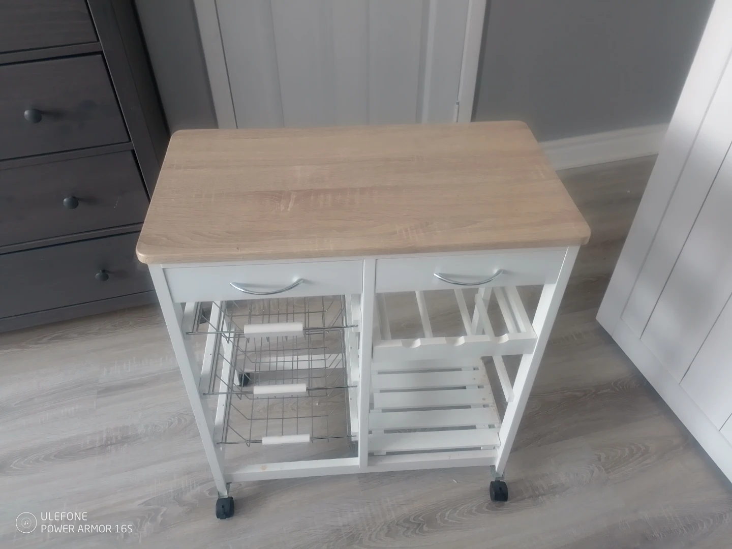 Kitchen Cart with 2 Drawers and Shelves - photo 2