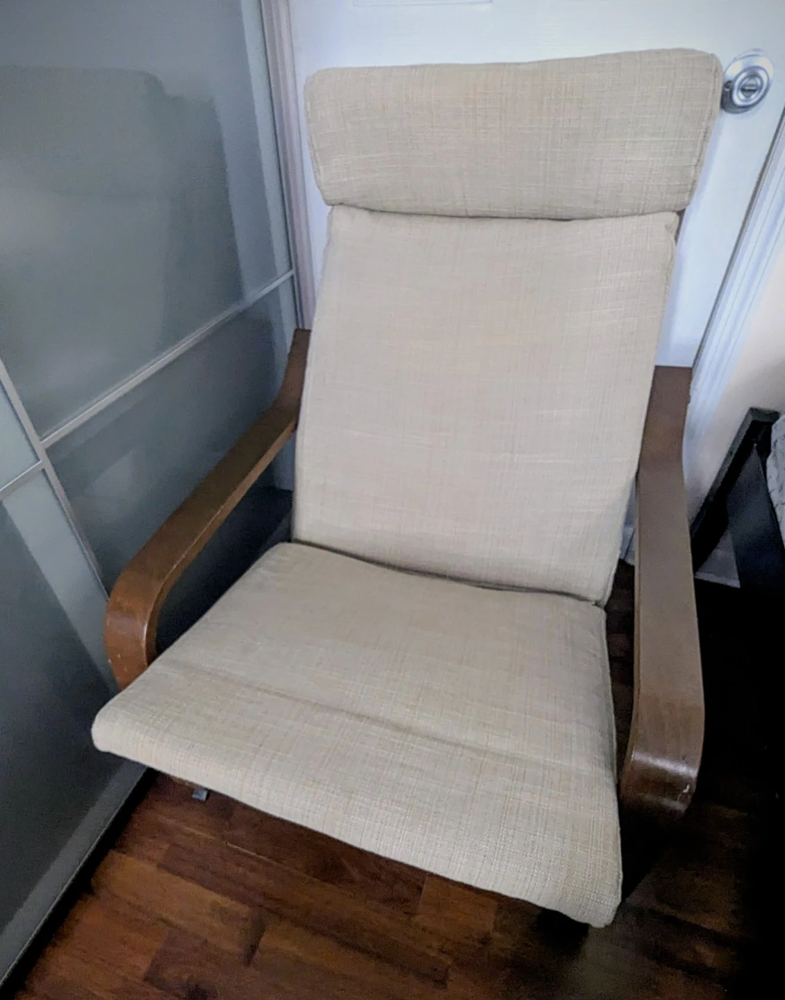 Ikea Poang Armchair Brown / Hillared beige - photo 2