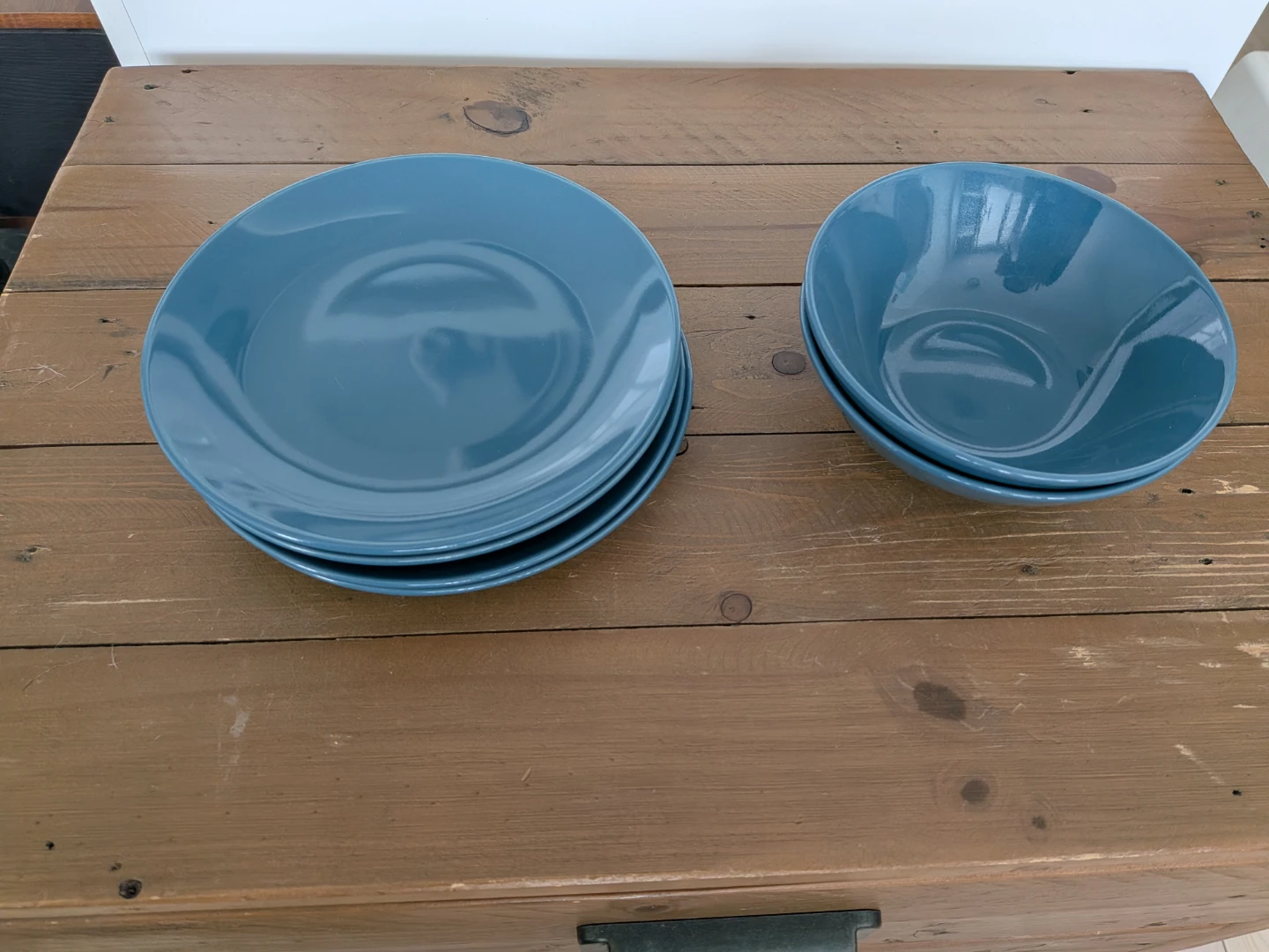 IKEA Blue Stoneware Plates and Bowls Set - photo 2