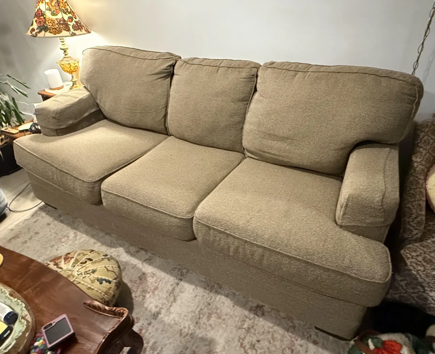 Tan Fabric Sofa - photo 2