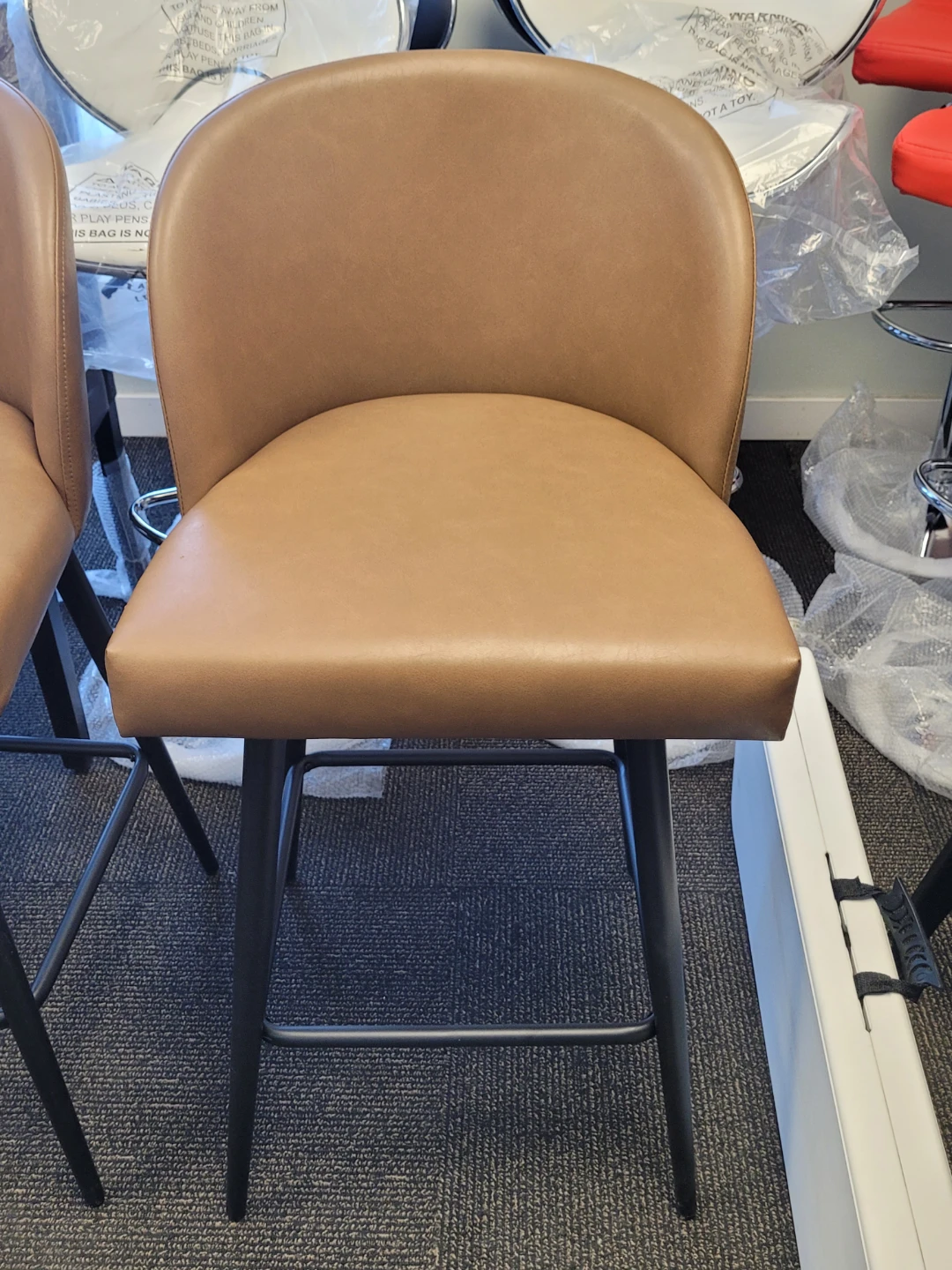 New Leather Swivel 26" Counter Height Swivel Bar Stool - photo 2