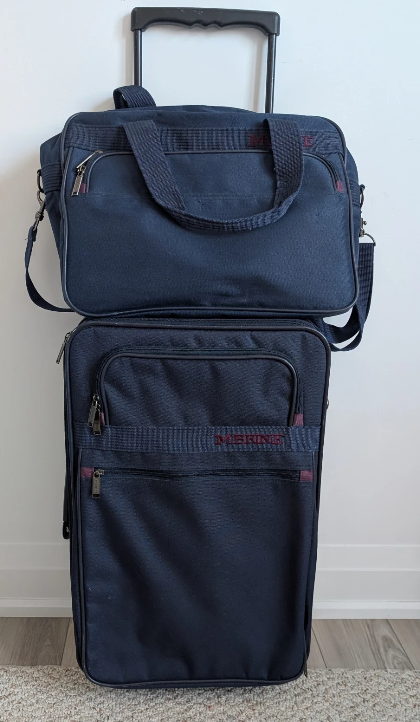 McBrine Rolling Suitcase with Tote Bag