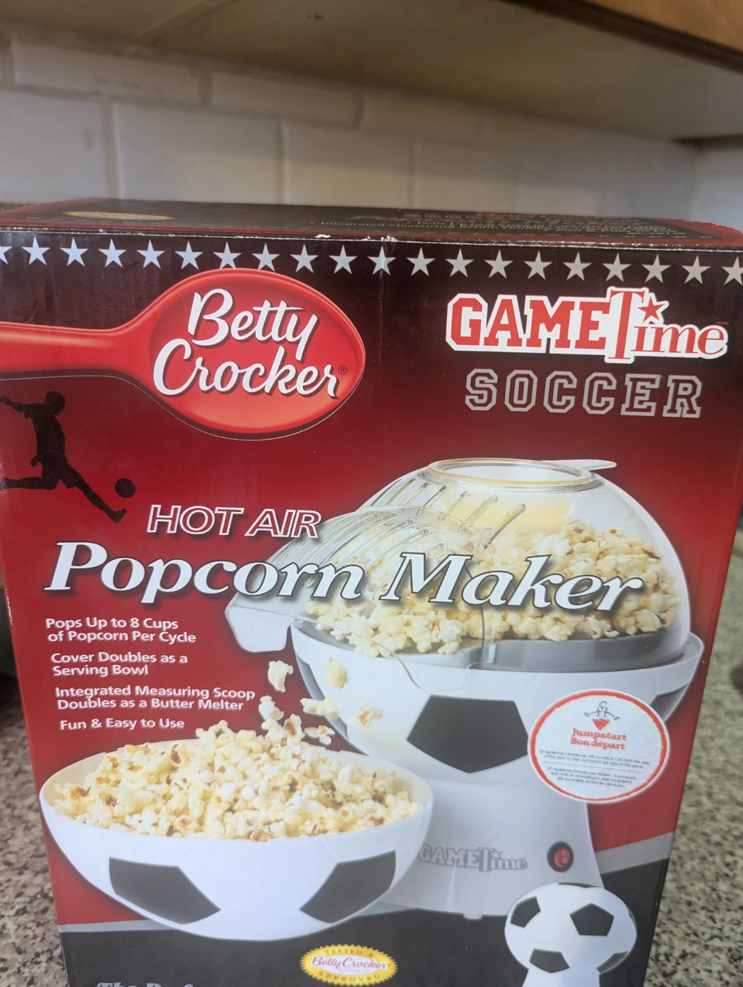 Betty Crocker Game Time Soccer Hot Air Popcorn Maker barely used - photo 2