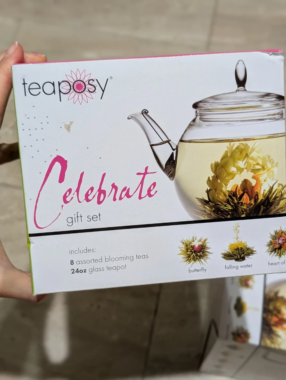 NEW Teaposy Celebrate Glass Teapot Gift Set