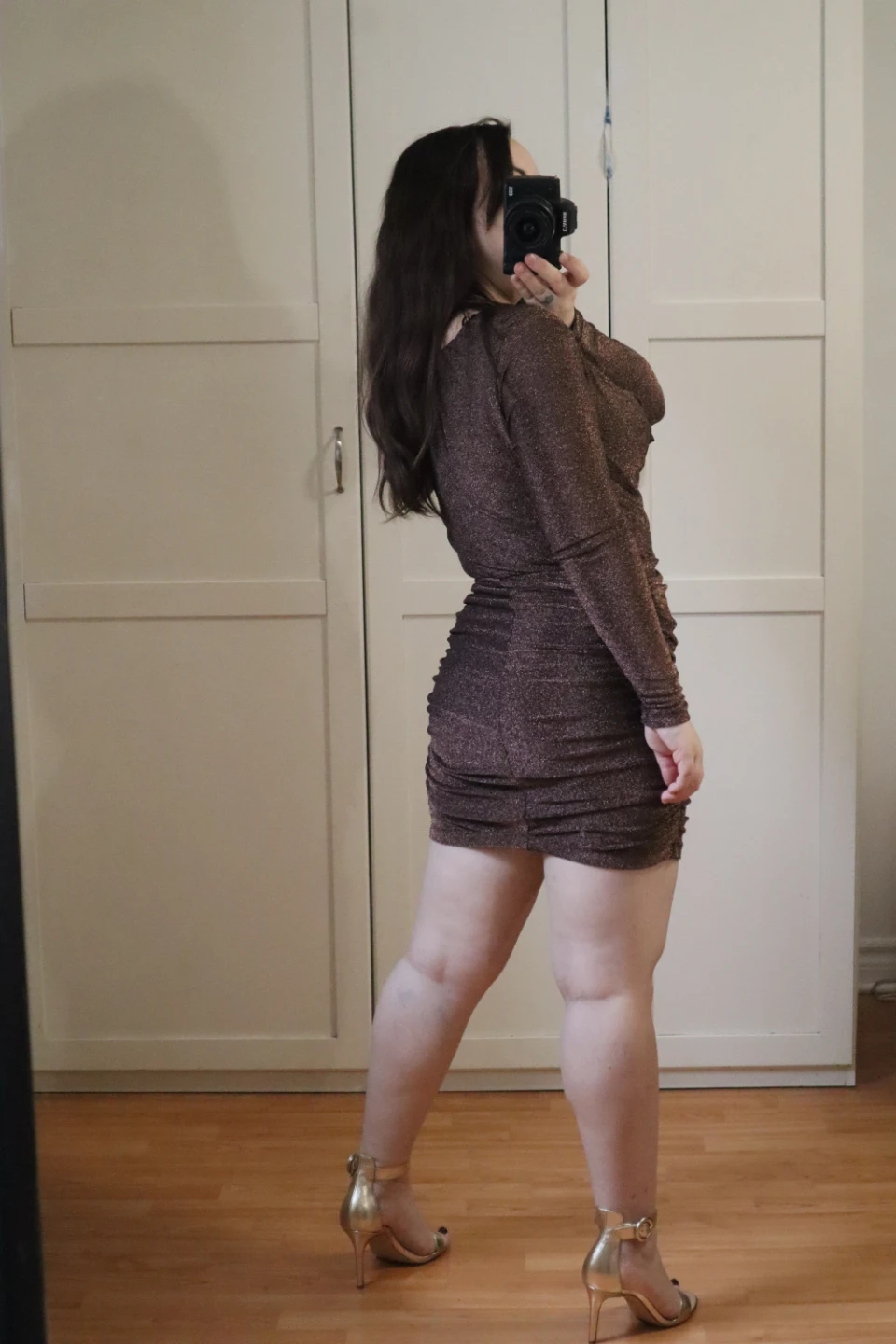 Sparkly Ruched Mini Dress dynamite - photo 2