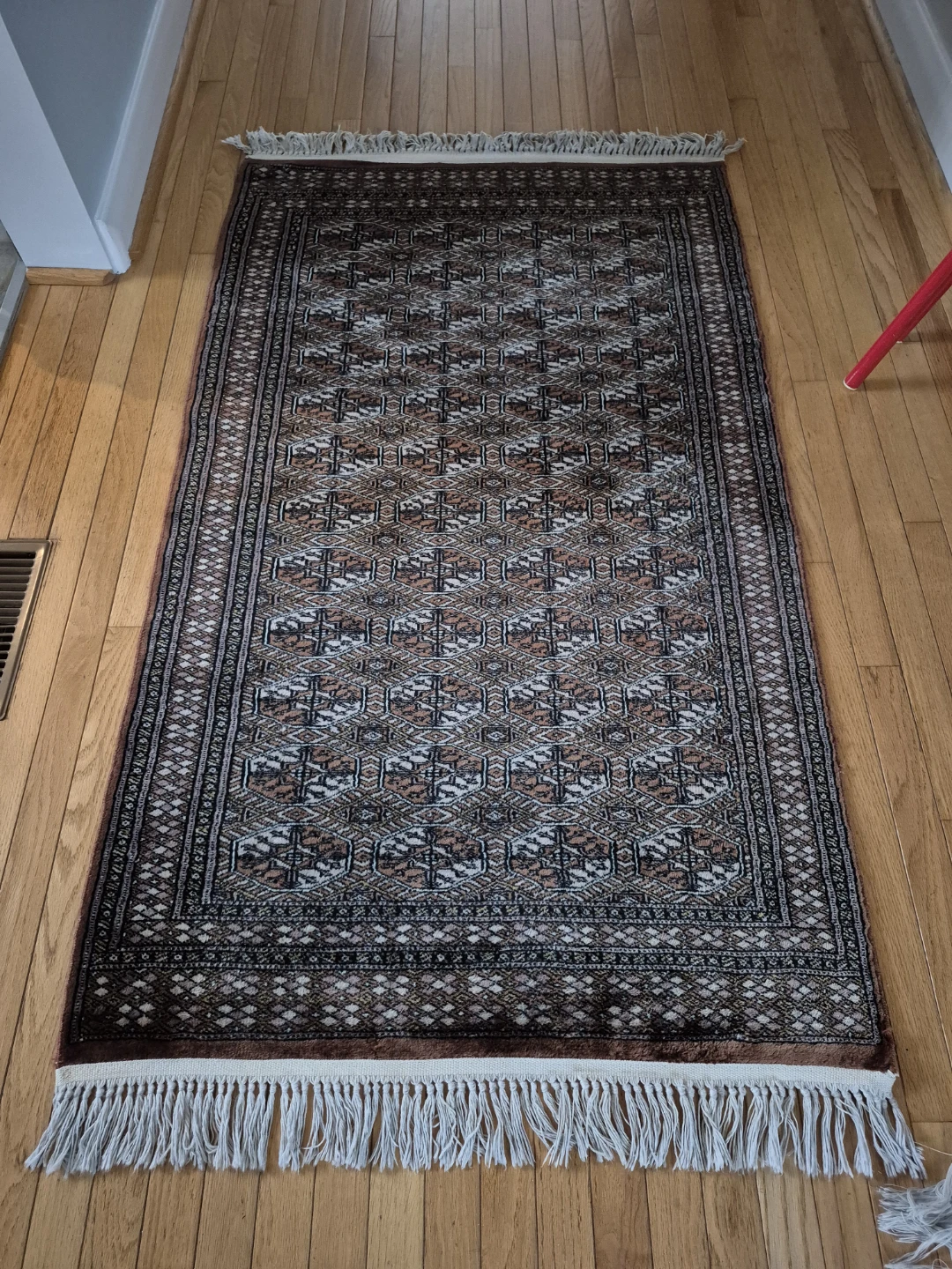 Indo-Persian carpet Bokhara "Elephant Foot" rug Handmade Wool - photo 2