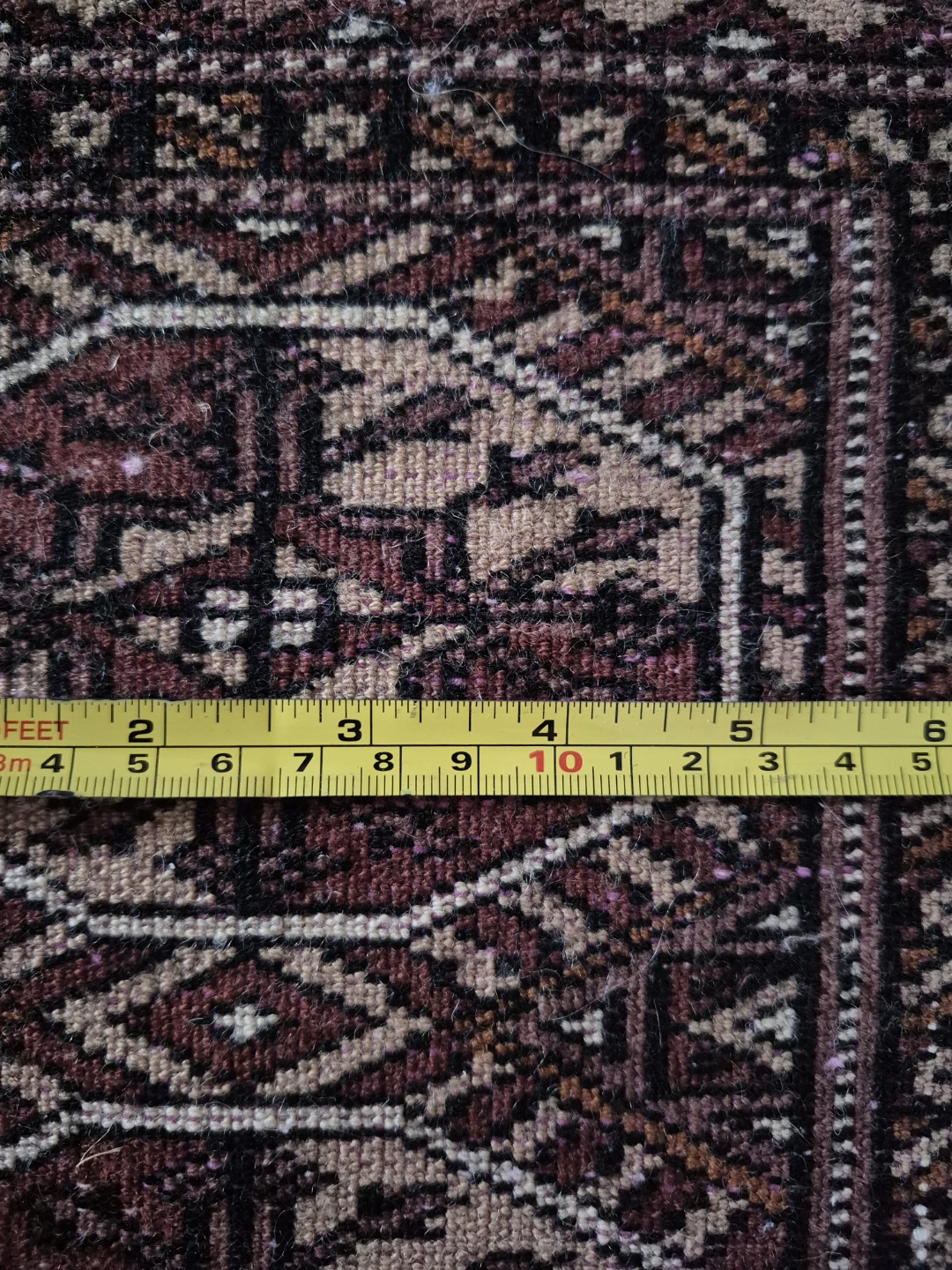 Indo-Persian carpet Bokhara "Elephant Foot" rug Handmade Wool - photo 3