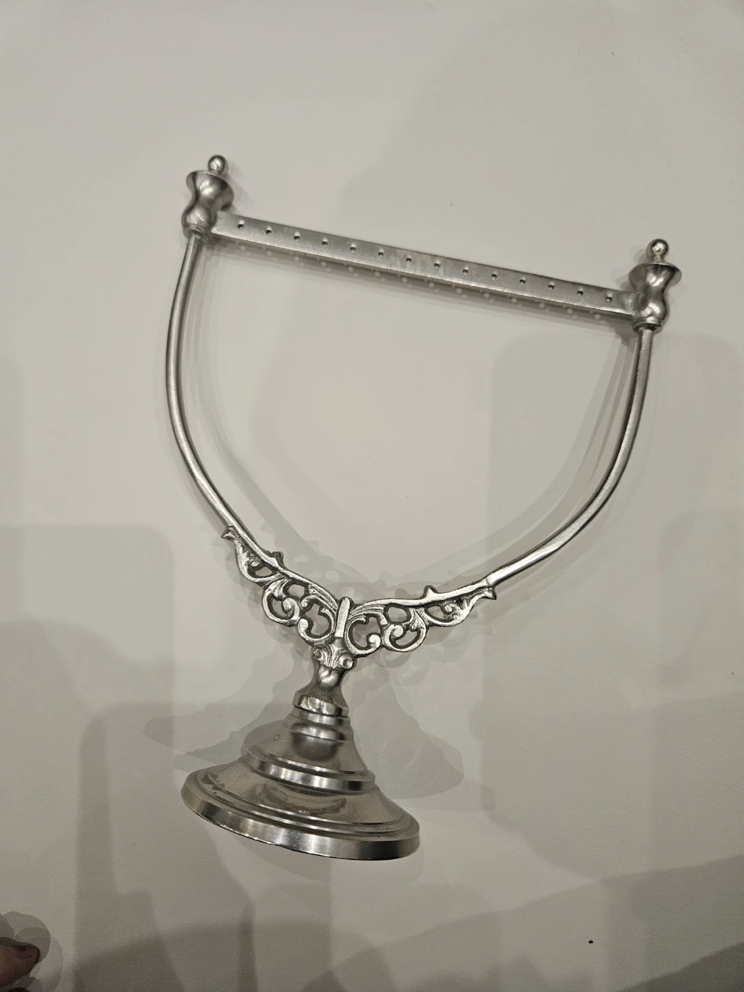 Silver Tone Earring Holder Stand