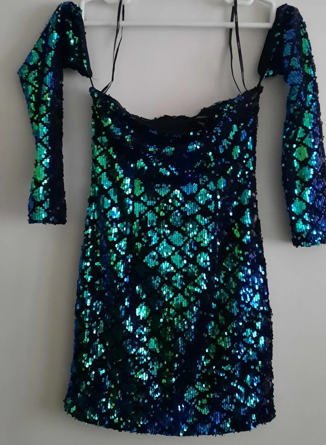 Forever 21 Sequin Off-the-Shoulder Dress