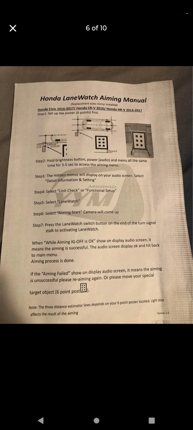 Honda LaneWatch Aiming Manual Mirror - photo 4