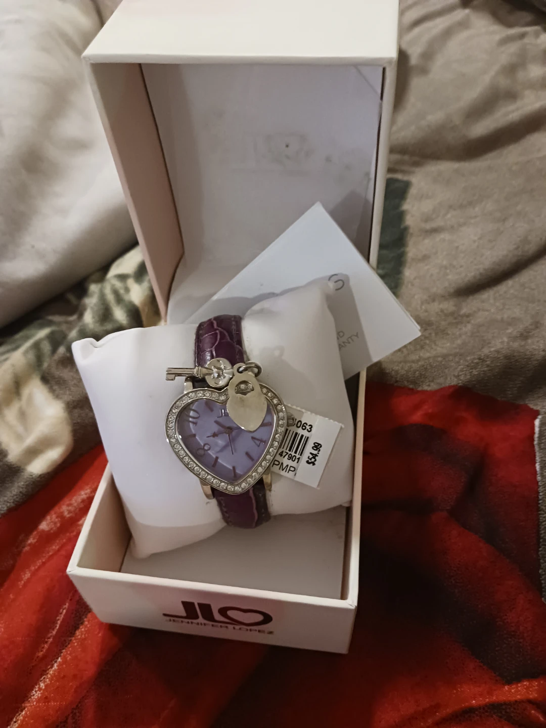 Jennifer Lopez Heart Shaped Watch with Key Charm