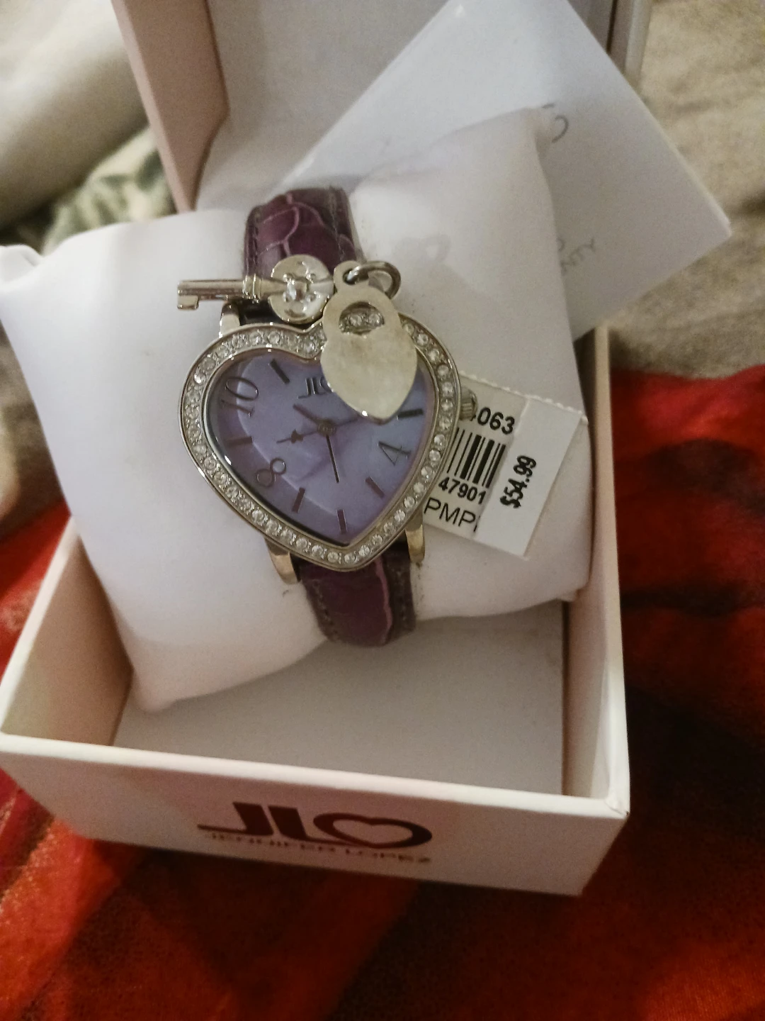 Jennifer Lopez Heart Shaped Watch with Key Charm - photo 2