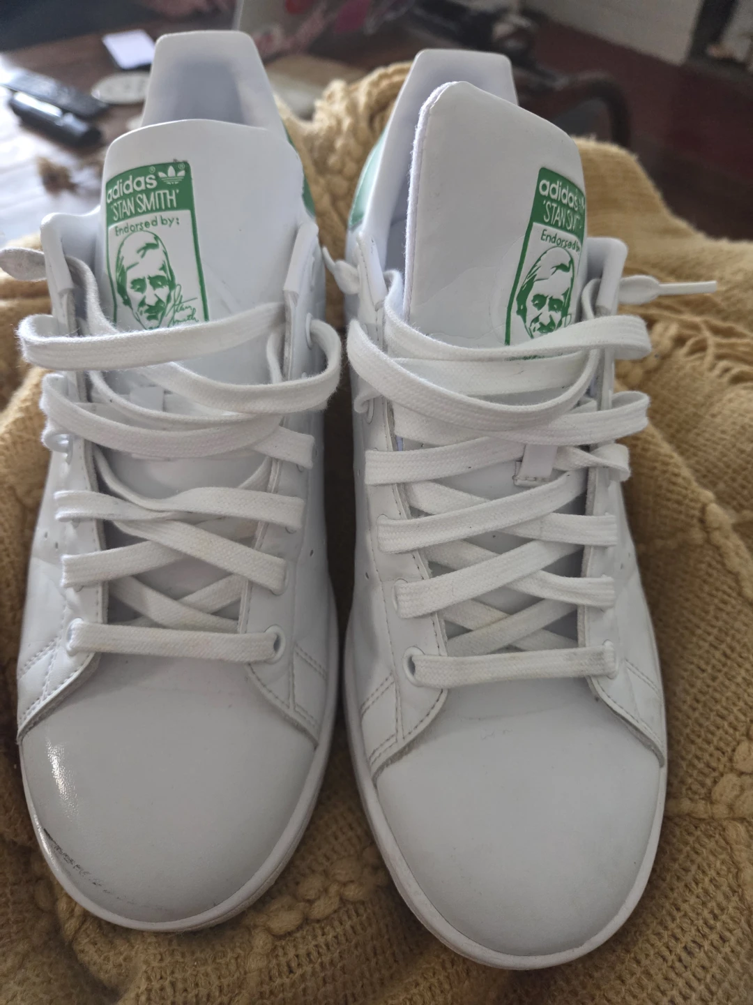 Adidas Stan Smith White Green Sneakers - photo 2