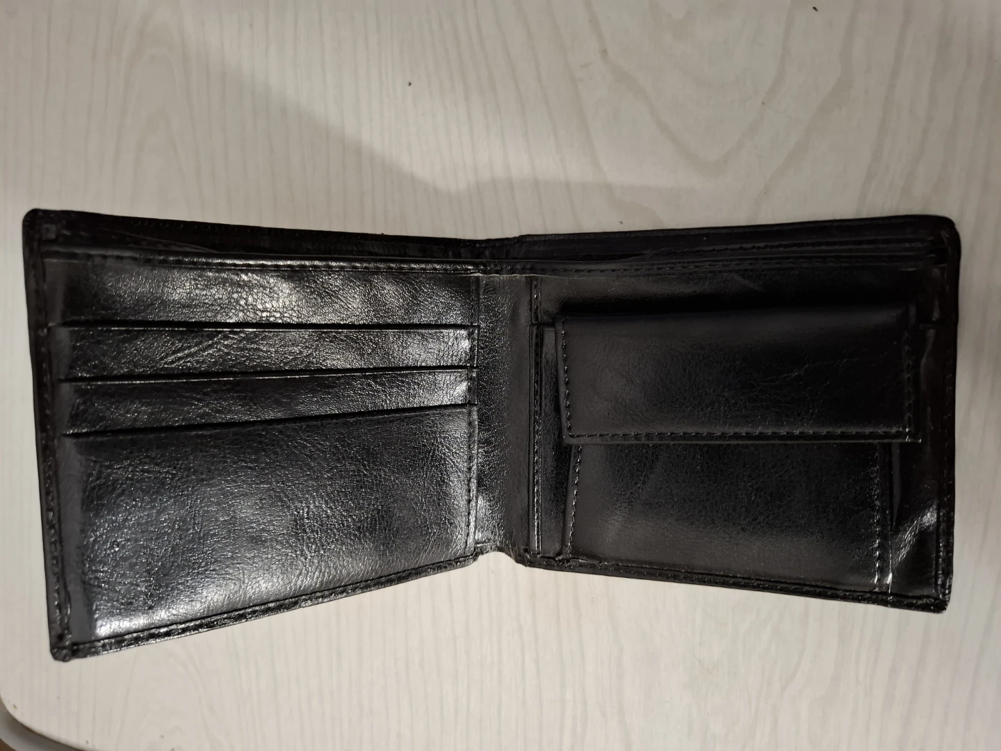 Brown Leather Bifold Wallet with Embossed Moose - photo 2