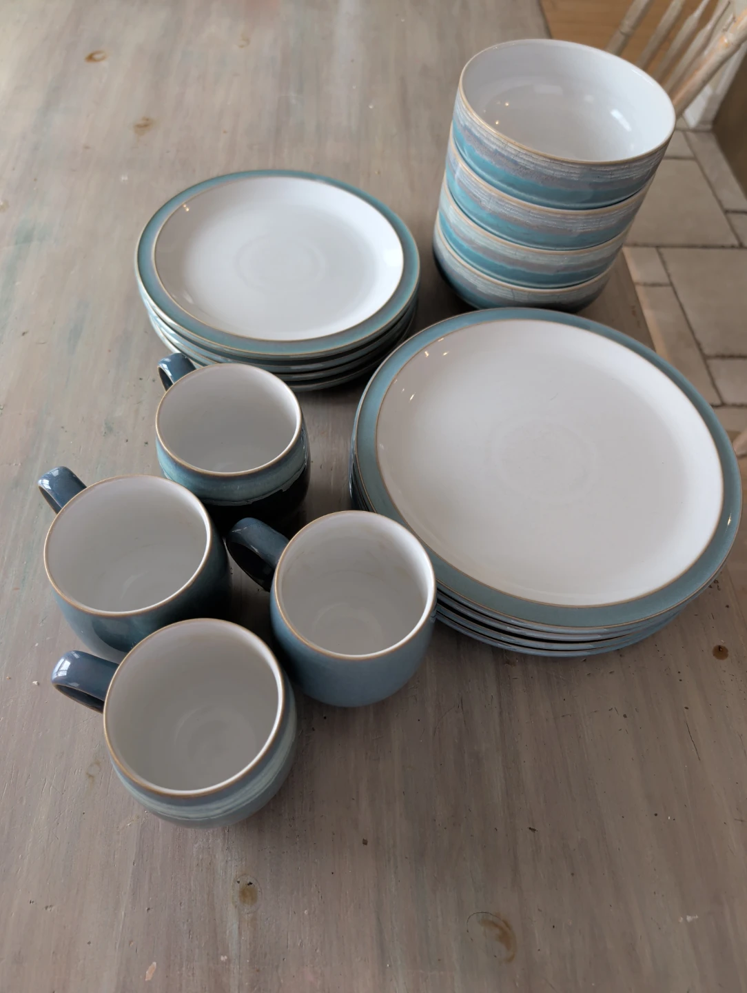 Denby Azure 16 piece dinnerware set