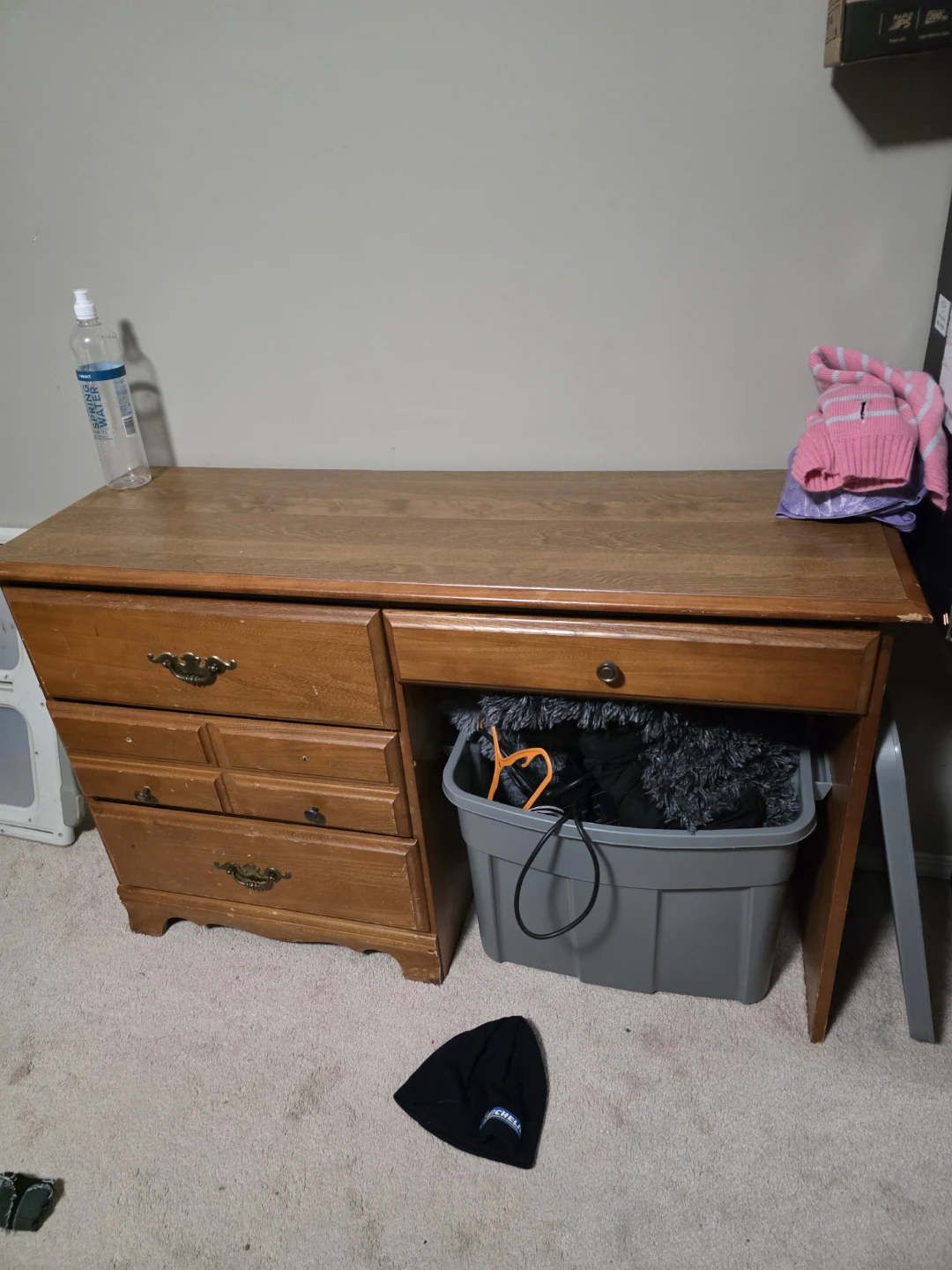 Wooden Desk with Drawers