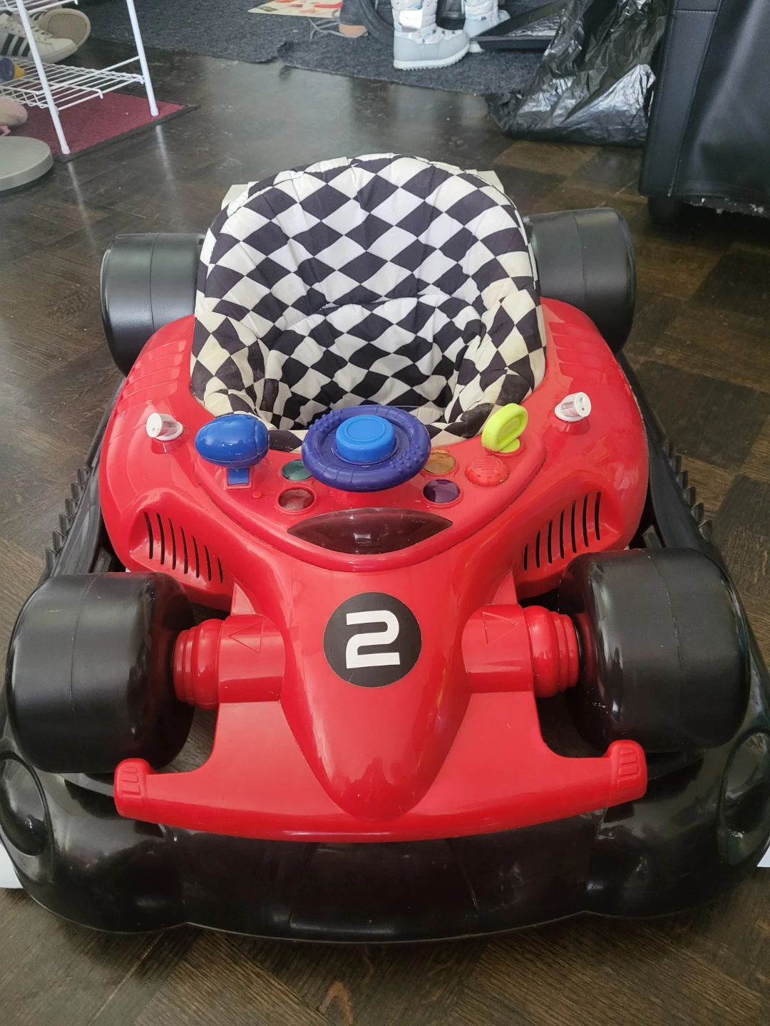 Red Race Car Baby Walker