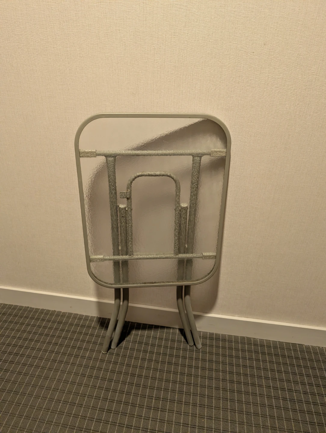 Folding Glass Top Side Table - photo 3