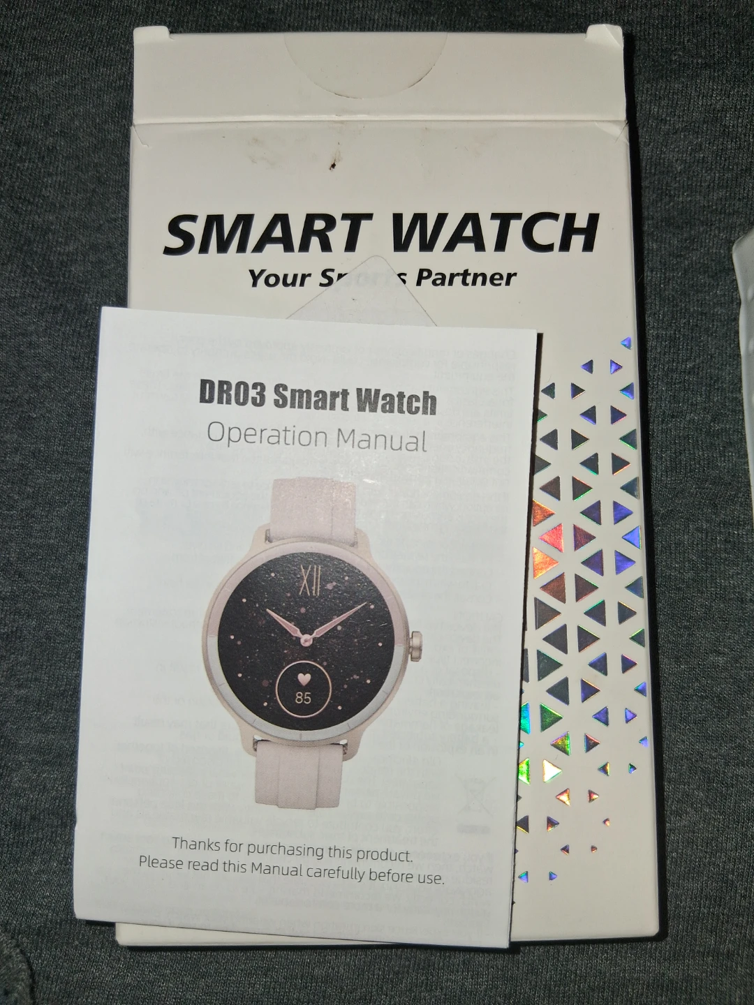 DR03 Smart Watch with Pink Band and Charger - photo 2