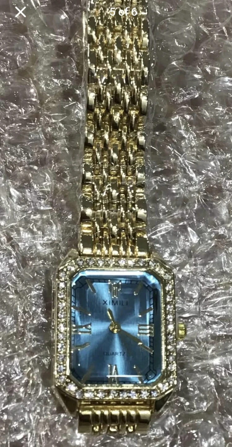 Ximili Women's Gold-Tone Watch with Blue Face - photo 2