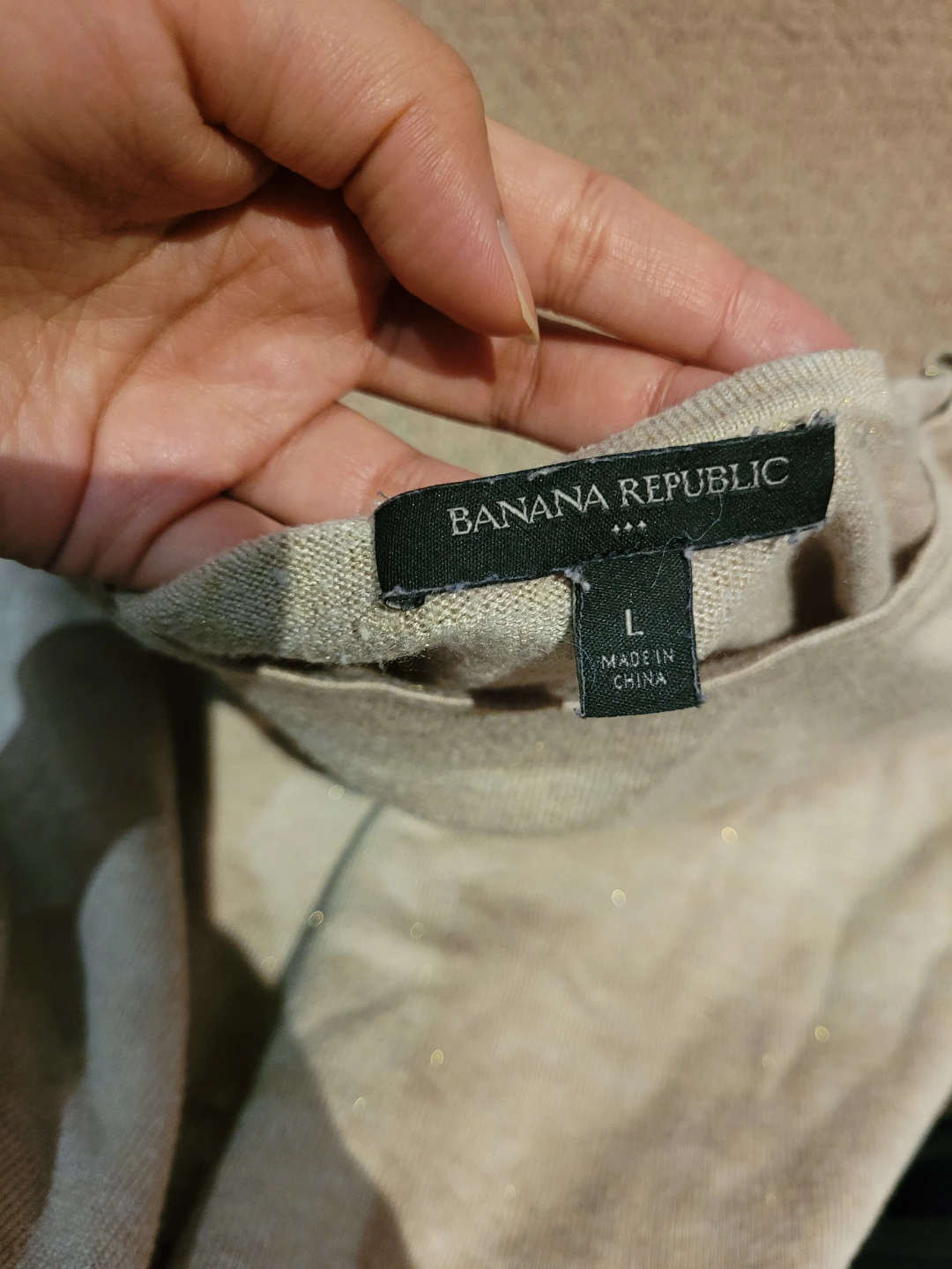 Banana Republic Women's Beige Sweater - Size L - photo 3